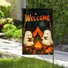 Campfire Welcome Flag Double Sided Polyester Halloween Yard Outdoor Decoration