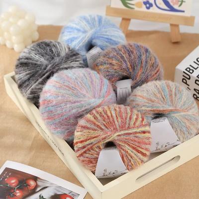 50G Luxusní Mohér na Šály Gradientní Snová Hříběcí Příze Ombré Háčkovací Příze Řemeslná Příze pro DIY