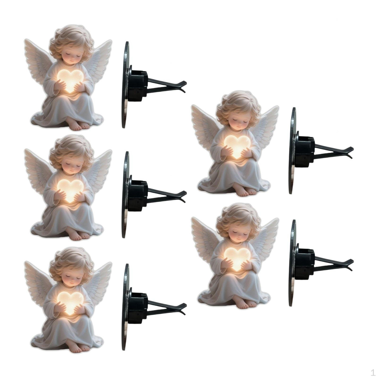 

5Pcs Car Vent Clips with Heart 2D Clip Air Conditioning Outlet for Auto