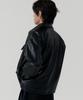 GNOK Trucker Crop Leather Jacket [Black]