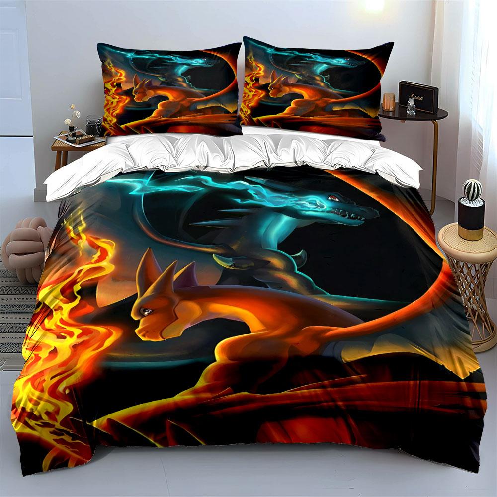 Fiery dragons in battle. Bedding sets Duvet cover sets Duvet covers Pillowcases(1 * Duvet Cover 2 * Pillowcases without duvet insert)