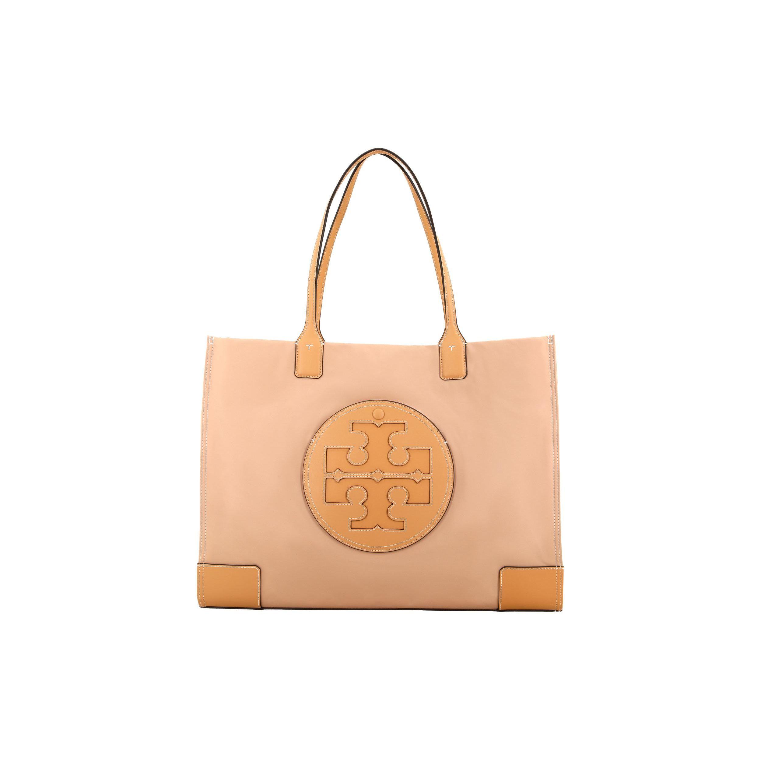 

Tory Burch Ella Double T Logo Lightweight Commuter Large Capacity Nylon Tote Bag Shopping Bag Shoulder Handbag Medium Women Tote Rose-Pink 87116-650 Basic Set (Bag+Dust Bag)