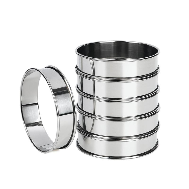 

6 ШТ. Кольца для маффинов из нержавеющей стали для DIY, Антипригарные, с двойным закатанным краем, Форма для торта, печенья, гамбургера, Кухонные инструменты для бисквитов и выпечки