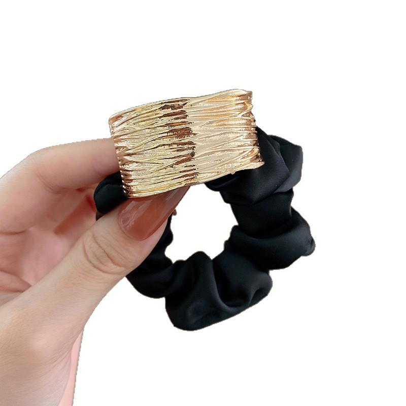 

Минималистичная металлическая резинка для волос - аксессуар для пучка и хвостика в японском и корейском стиле