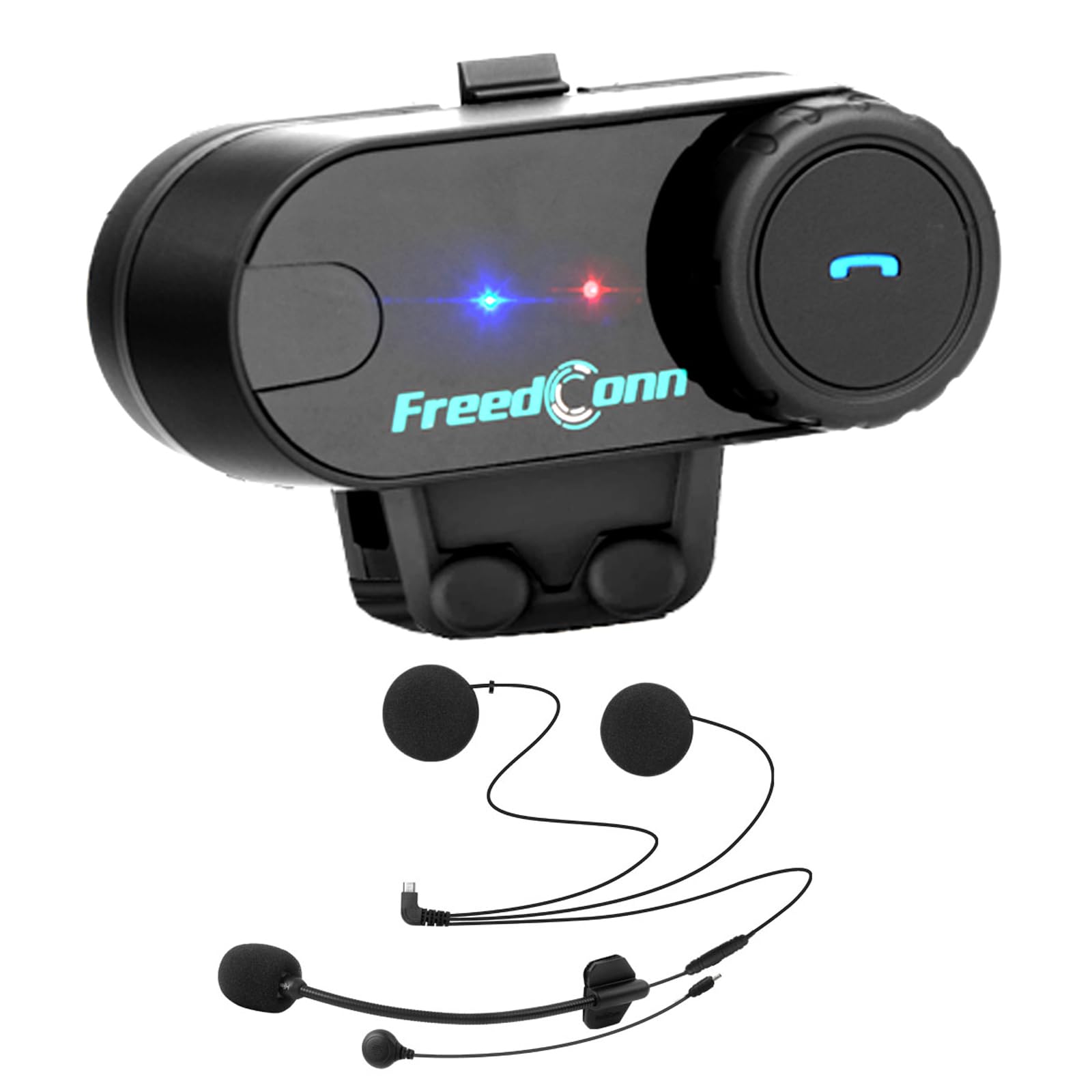 

FreedConn 3riders Motorcycle Intercom with FM Simultaneous Music Smartphone Music Siri IP65 10 Hours of Continuous Talk Technical Approval Japanese чёрный