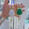 Laughing Buddha Imitation Jade Necklace - Maitreya Pendant, Fashionable Chinese Light Luxury Jewelry