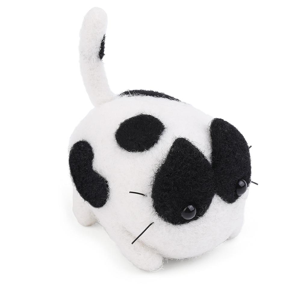Material Package Non-Finished Cat Wool Felting Package Dog DIY Wool Felt Kit  Artwork