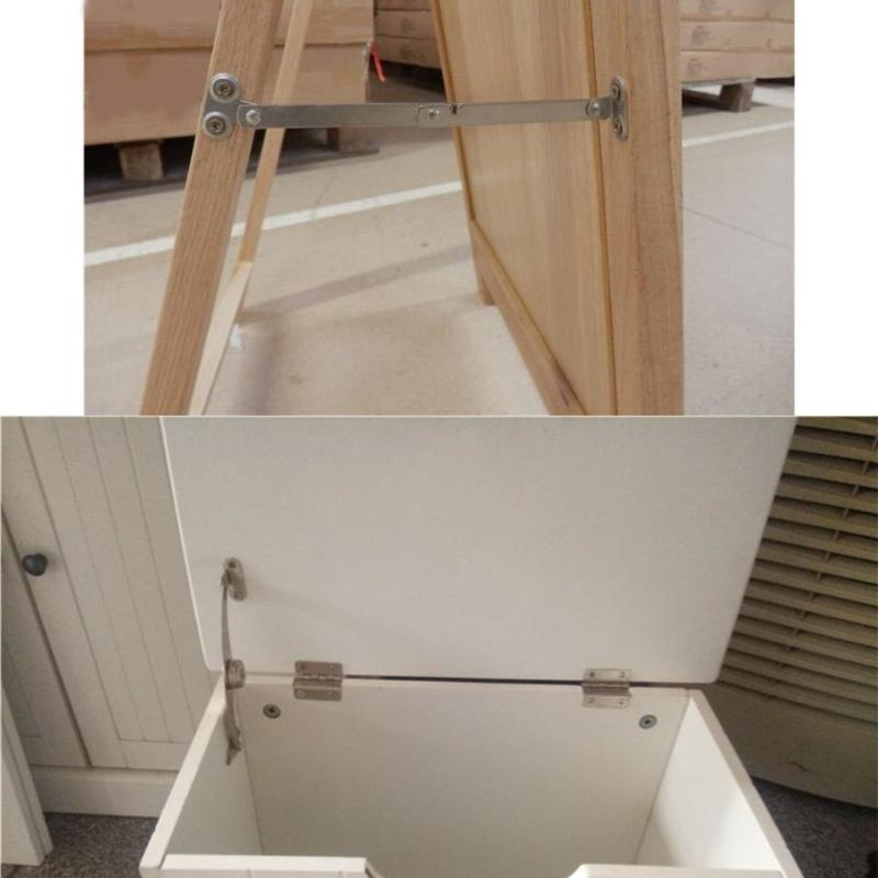 180 Degree Rotating Locking Hinges Heavy Duty Iron Lid Support Upgrades Pack of 2 for Cabinet Door Furniture Hardware