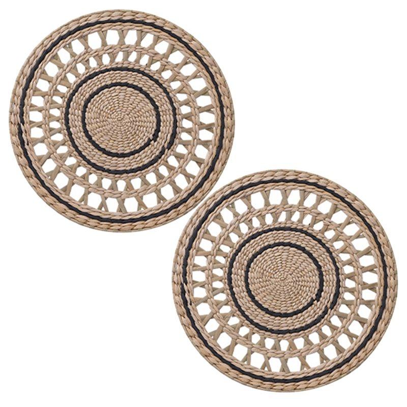 

2025 Trend Woven Wall Decorative Round Handcrafted Rattan Wicker Hanging Plate Basket Home Decoration