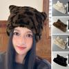 Fashion Warm Winter Hat Ear Protection Cute Ears Fluffy Fur Bucket Hat Snowy Day Soft Fisherman Hat Chrismas Gifts