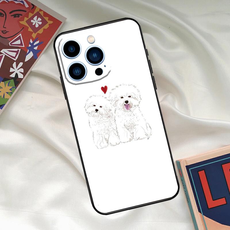 Bichon Frise Dog Puppy Phone Case For iPhone 16 15 14 13 12 11 Pro Max XS X XR Plus 13 12 Mini Cover Coque
