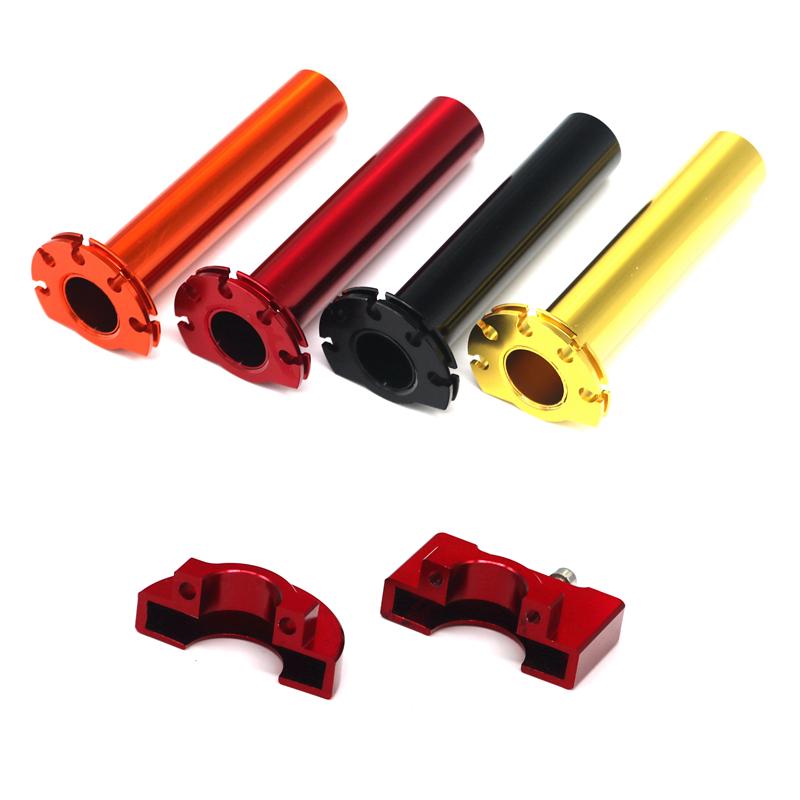 LMoDri Universal 7/8" Motorcycle Throttle Twist Grips 22mm CNC Aluminum Grip Accelerator Moped Scooter Dirt Bike Refit