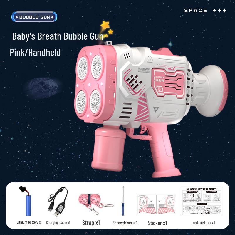 

Звездная 48-луночная автоматическая пузырьковая базука с разноцветной подсветкой