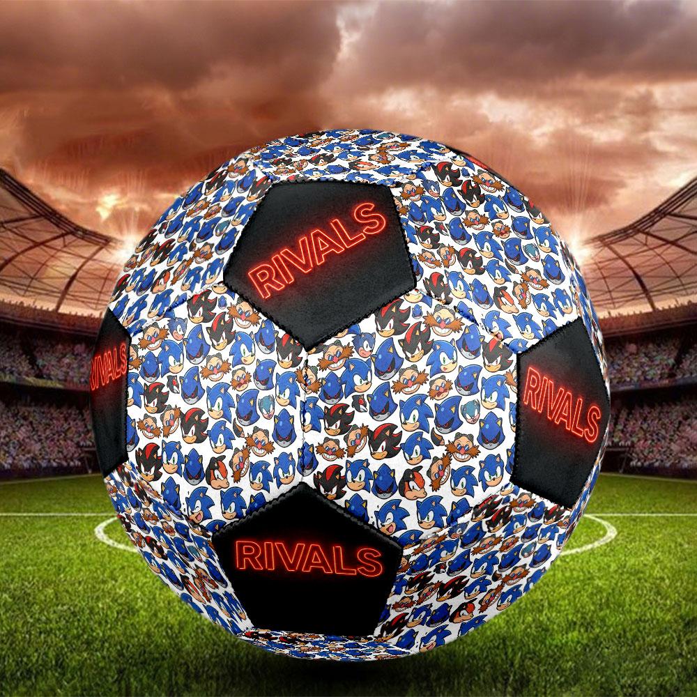 1pc Sonic the Hedgehog Soccer Ball Size 5 Indoor Soccer Ball Fashion Colorful Backyard Game - Great For Sports Fans Gift HE40