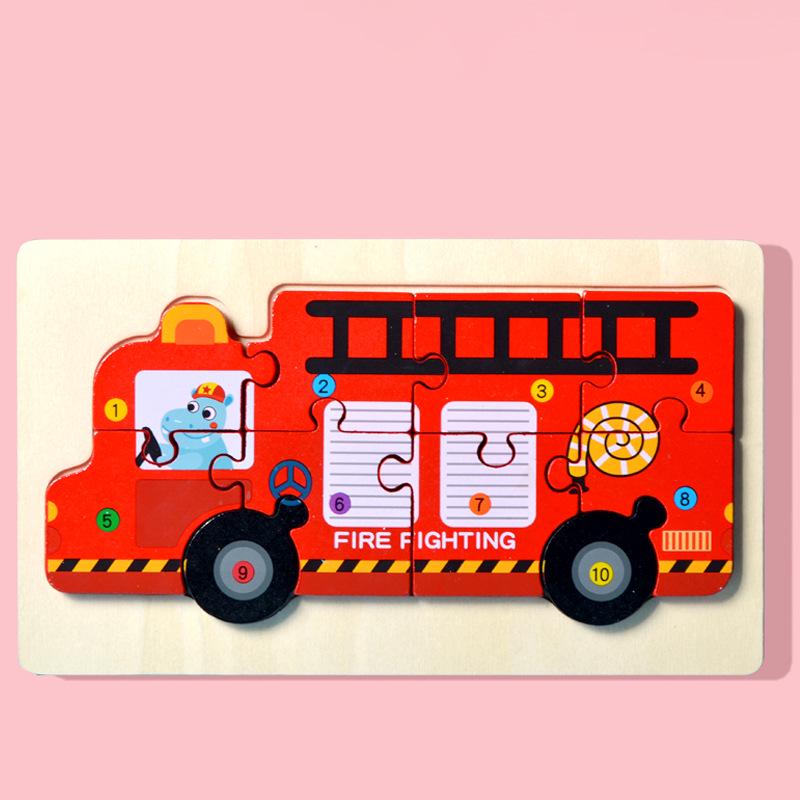 3D Wooden Puzzle Toys for Early Childhood Education - Snap-Fit for Boys & Girls