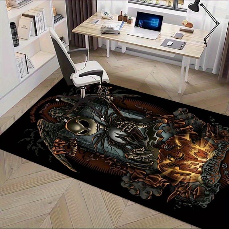 Office Rug Jack Skellington, Halloween theme 3D Printed Anti-Slip Rug-Machine Washable for Living Room