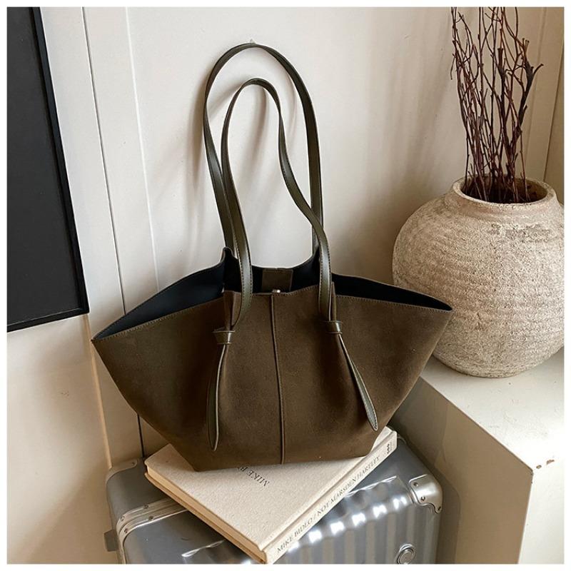 Retro Bag Women's Large-capacity New Autumn and Winter Versatile Single Shoulder Mother and Child Shopping Bag Commuter Tote Bag