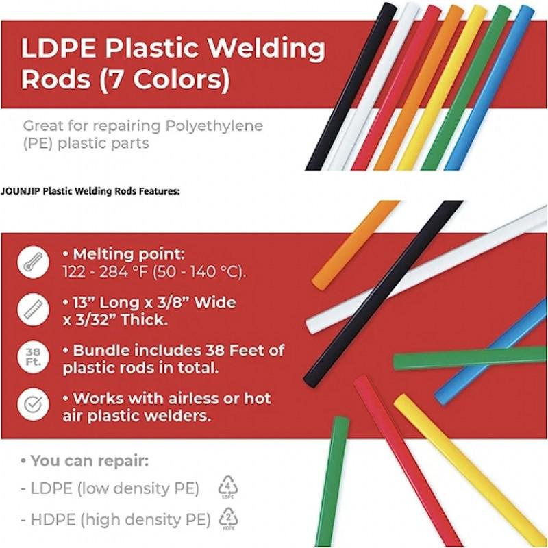 HDPE & LDPE Colored Plastic Welding Rods for Household Repairs