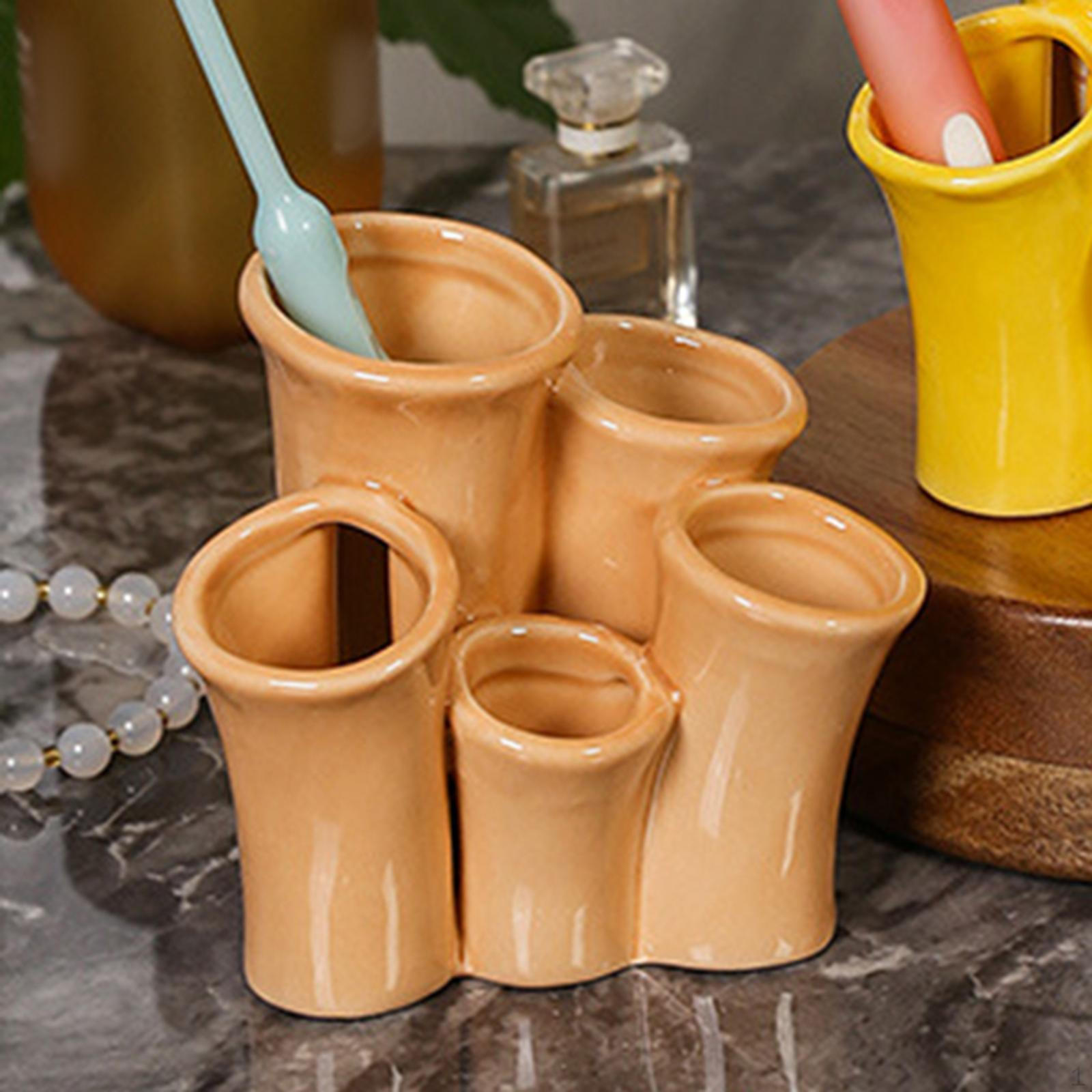 

Керамический многофункциональный органайзер, держатель для кистей для макияжа, декоративный, современный, экономящий место, универсальный