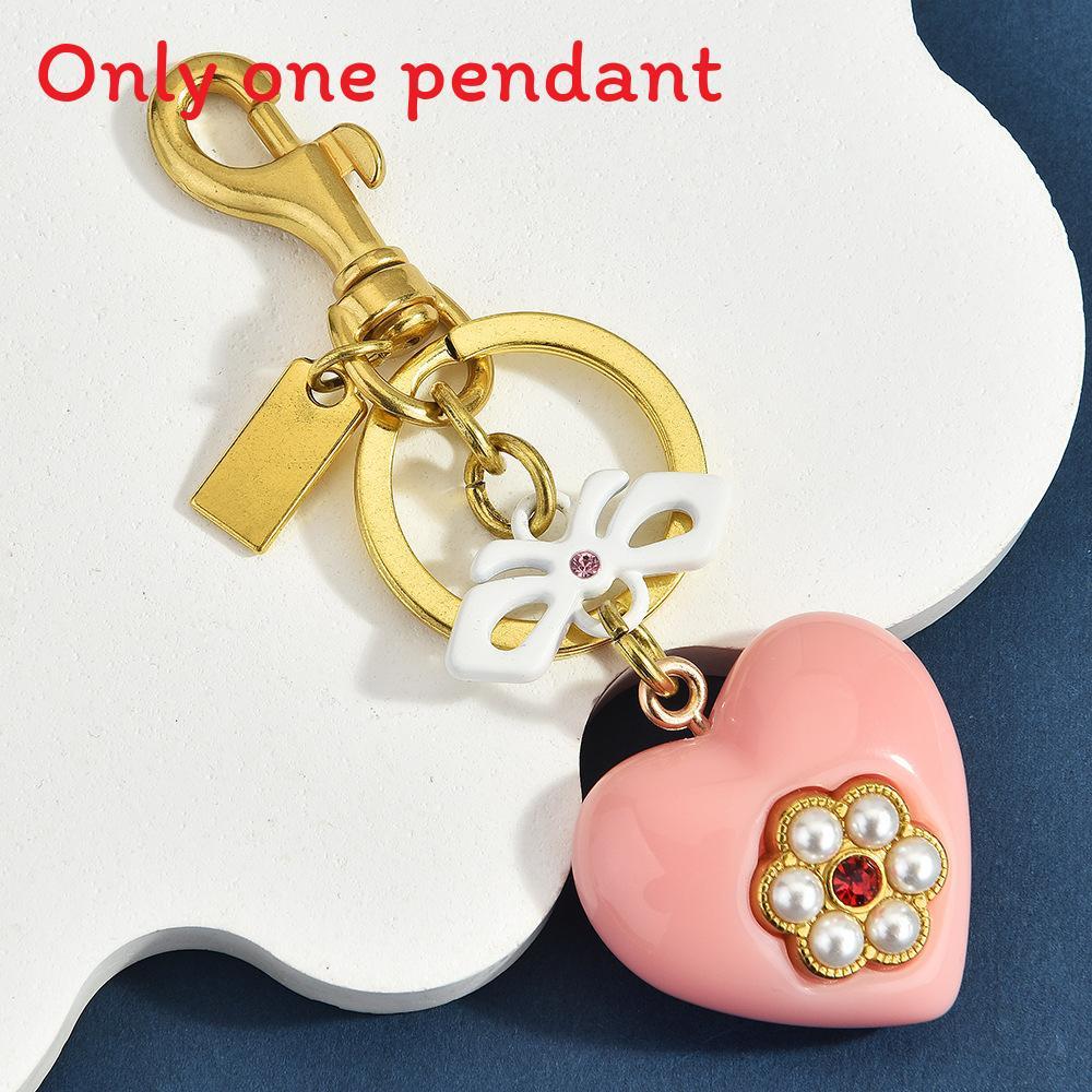 Heart Bow Keychain Metal Bag Charm For Womens Style Accessories
