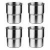 4 Pack Stainless Steel Cups Stackable Coffee Tumblers Metal Drinking Glasses Milk Mug Drinkwares for Camping Travel