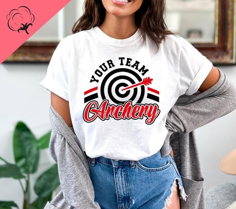 

Archery Mascot Design Coacher & Your Team Archery Camisa Cotton Casual Crewneck Short Sleeve Graphic Printed T Shirts S