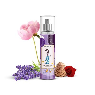 Layer’r Wottagirl French Peony Body Splash, 135ml | Long-Lasting Premium Mist Spray for Women | Romantic Peony & Musk Notes | Everyday Wear | Refre