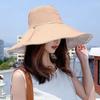 1Pc Summer Big Brim Sun Hat For Female Seaside Sun Protection UV Beach Cap Japanese Wild Fisherman Hat with Windproof Rope Gifts