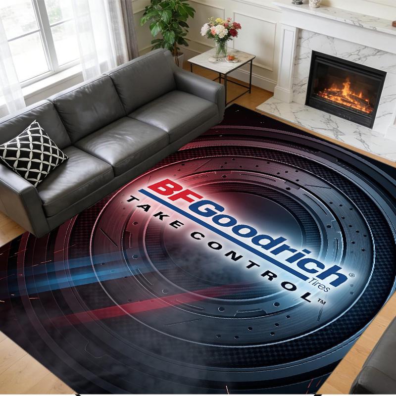 BFGoodrich Print Crystal Velvet Plush Rug Wear?Resistant Anti?Slip Floor Mat For Indoor Household Decoration
