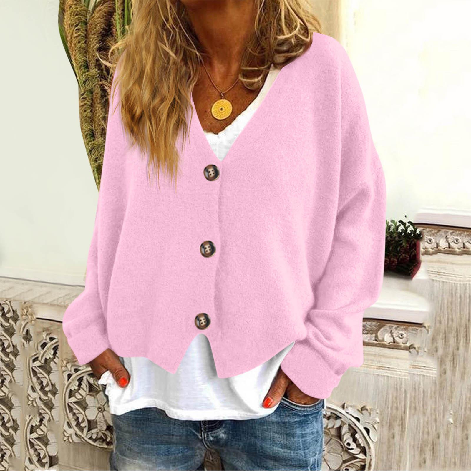 

Женская мода с длинным рукавом, рождественский принт «Снеговик-снежинка», куртка, кардиган S розовый