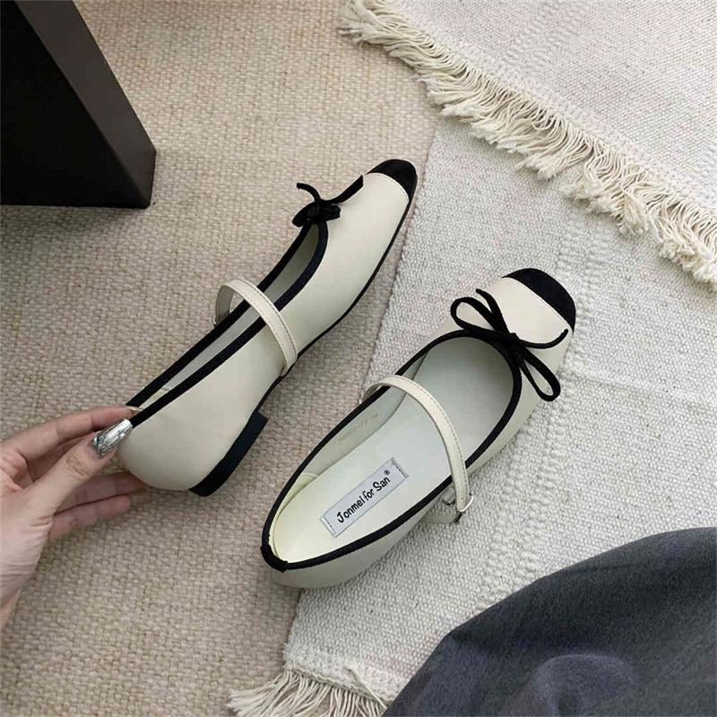 Fashion IPPEUM Women Ballet Flats Satin Square Toe Ballerinas Zapatos Mujer Mary Janes Shoes For Women