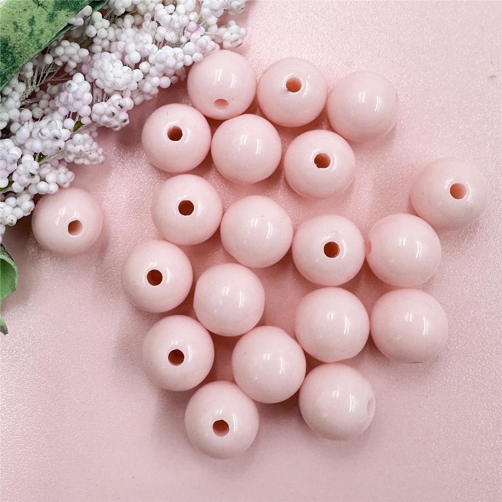 Handmade Materials 6mm-16mm DIY for Jewelry Production 100-10Pcs Fashion Beads Acrylic Bead Colorful Circular Beads  Beads