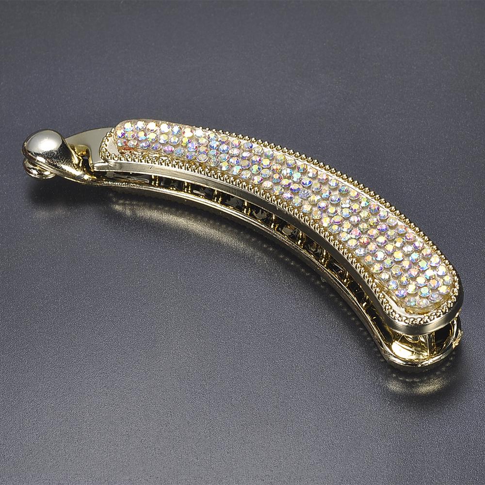 Shining Rhinestone Women Girls Hairpins Banana Barrettes Clip Korean Style for Elegant Female  Hair Clip Hair Accessories