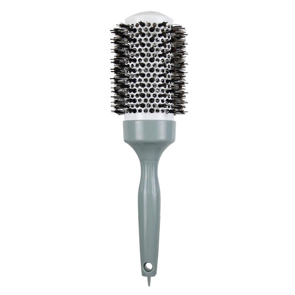 Hot Sale Green Grey Bristle Aluminium Tube Comb Hairdressing Curling Comb Air Conductive Styling Comb Anti-static Cylinder Roller Comb