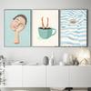 Abstract Figure Cup Thinking Coffee Girl Daily Life Nordic Poster HD Posters Home Room Bar Cafe Decor Art Wall Painting Picture