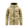 Autumn Men's Jacket Casual Hooded Solid Color Multi Bag Workwear Outdoor Assault Jacket