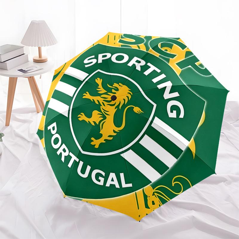 Sporting CP, Portugal Automatic Opening and Closing, 8 rib Structure Portable Umbrella, Suitable for Men and Women in All Seasons  Perfect G
