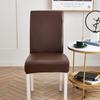 Chair Cover Solid Color Stretch Leather Seat Set Chair Office Waterproof Dustproof Chair Cover