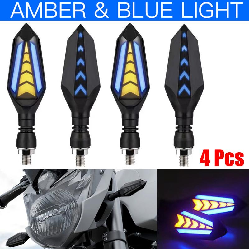 Double Side Flowing Turn Signal Lights Built-in Relay Sequential Flashing Blinker Lamp 12V Motorcycle LED Turn Signal Light