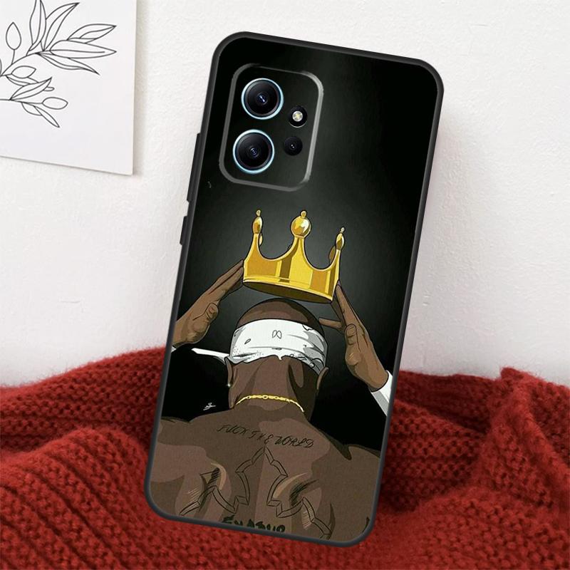 Rapper T-Tupac Shakur Case For Xiaomi Redmi Note 13 10 11 12 14 15 Pro Plus Cover For Redmi 15 15C 14C 10C 12C 13C