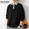 Mark Fairwhale Men's Collared Long Sleeve Pullover Sweatshirt