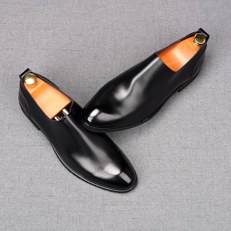 Men's Charm Hollow Out Black Slip On Casual Shoes Flats  Male Homecoming Wedding Dress Footwear Zapatillas Hombre
