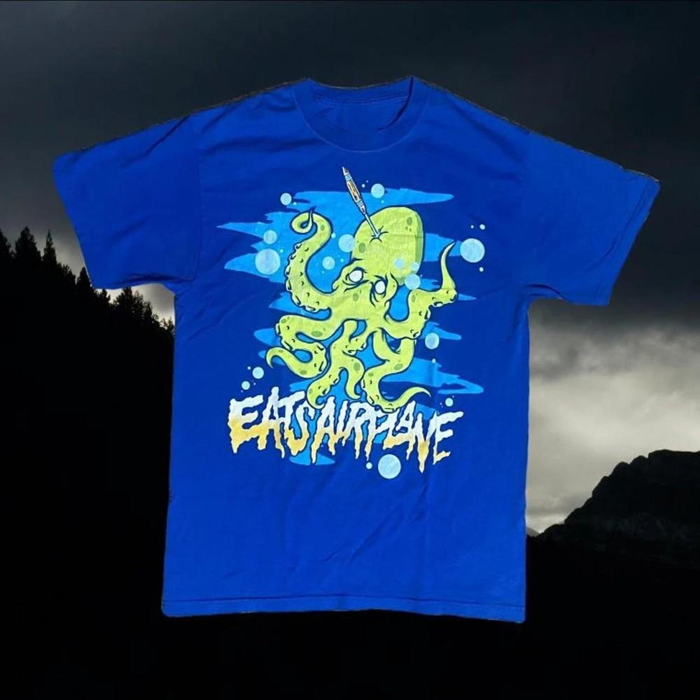 Sky Eats Airplane Band Octopus Blue T Shirt Full Size S5XL KK1690 Unisex T-Shirt XXXL