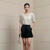 Sancai Women's Bubble Sleeve Blouse