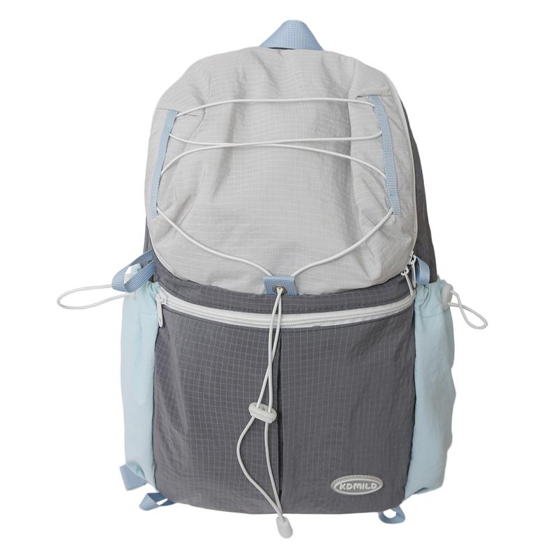 

Рюкзак контрастного цвета унисекс легкий рюкзак большой вместимости серый/синий