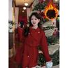 Fashionable Cinched-waist Overcoat, Elegant Woolen Coat for Women Winter