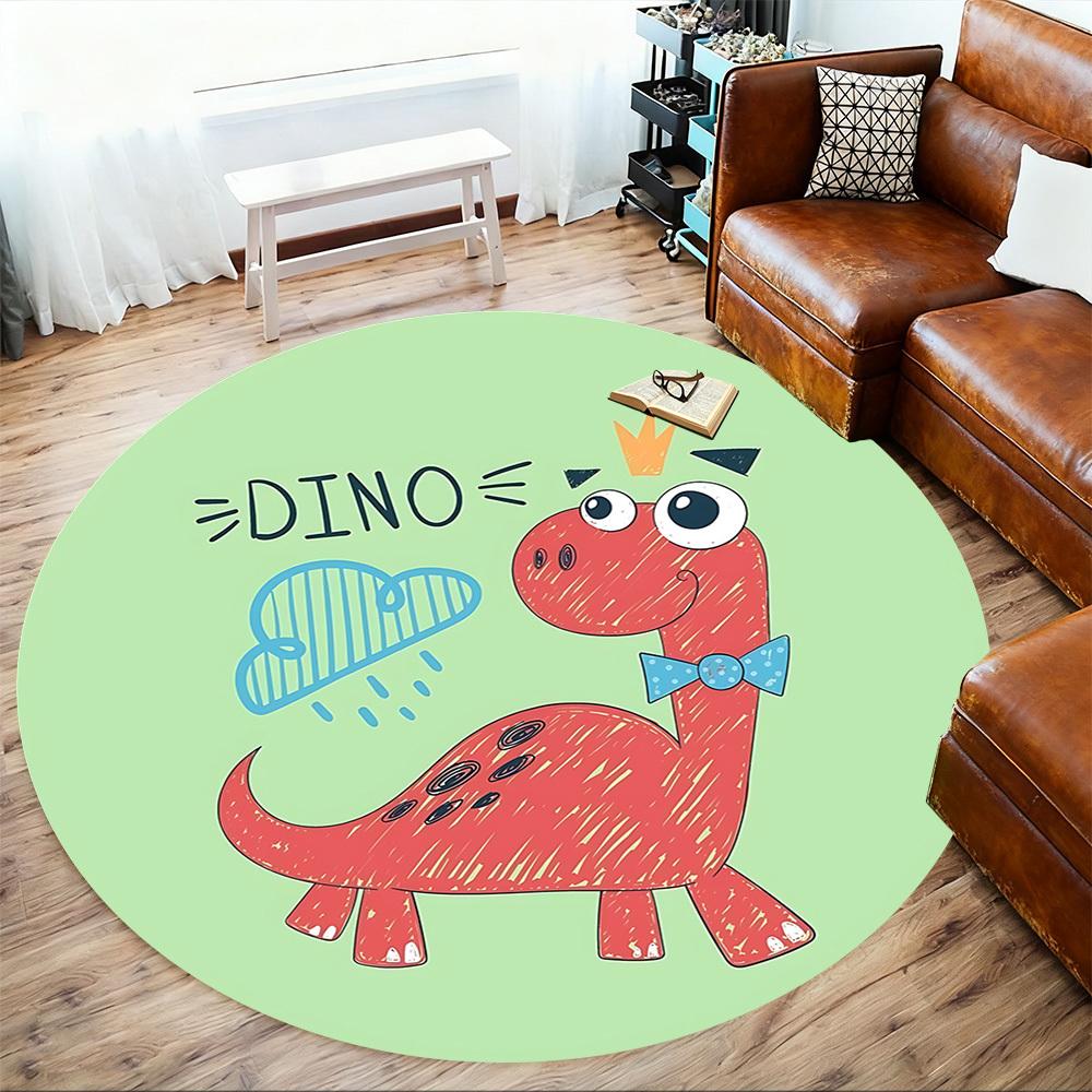 1pc dinosaur crown Round Chair mat Area Rug - Non-Slip, Floor Mat for Office, Bedroom, and Indoor Decor c1125347