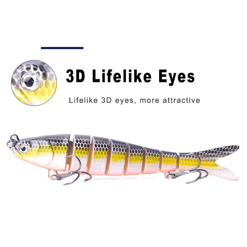 Multi-Section Artificial Fishing Lures Fishhooks Jointed Swimbait Crankbait Fishing Realistic 3D Sinking Swimming Baits