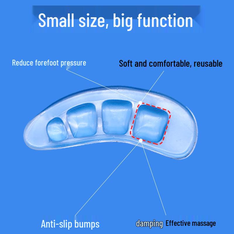 Silicone Shock-Absorbing Anti-Slip Forefoot Pad for High Heels
