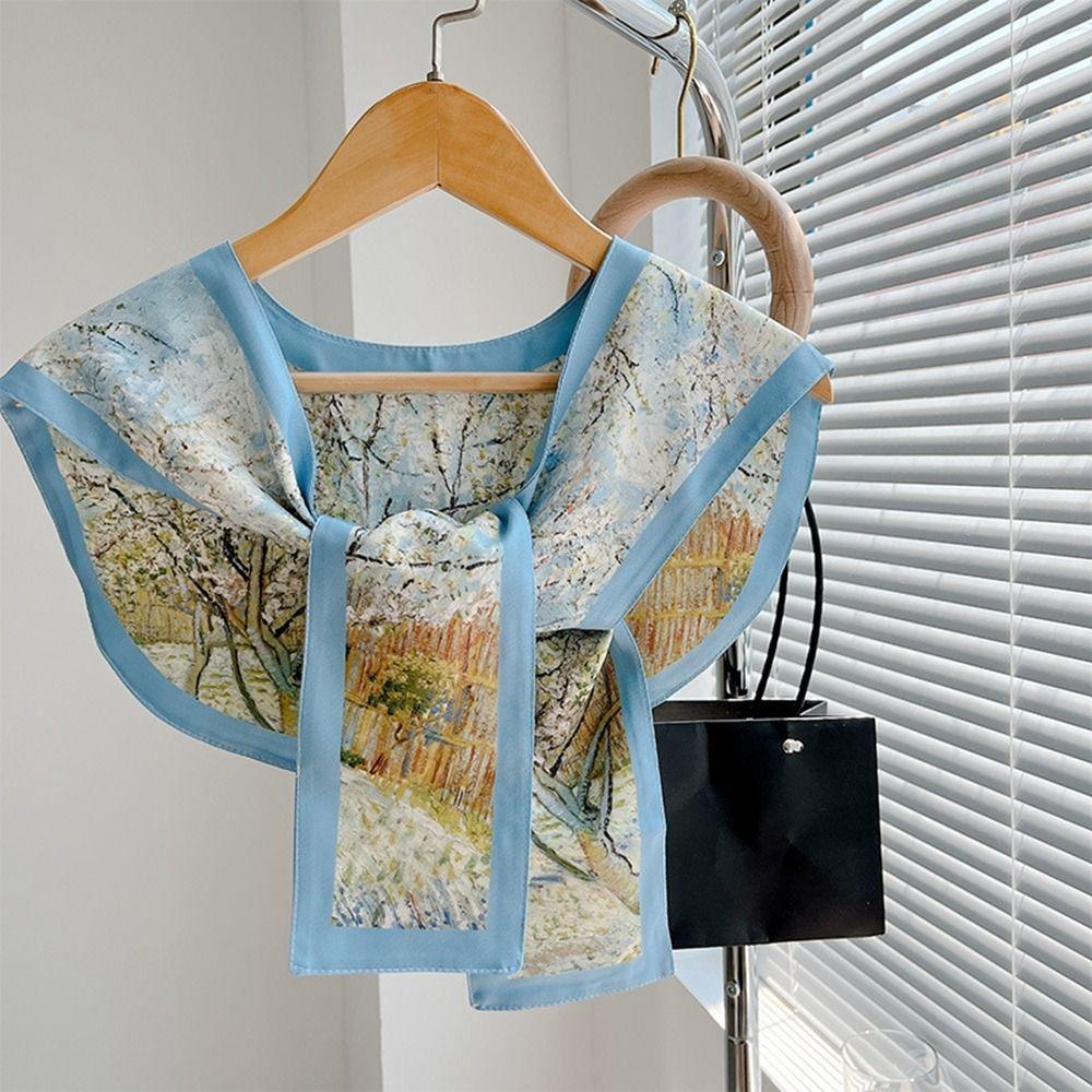 Fashion Scarf Accessories Clothing Accessories Small Shawls Printing Korean Style Scarves Female Shawl Printed Scarf Silk Scarf